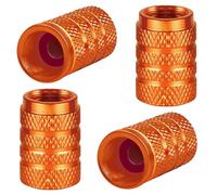 4 Pieces Bouchon Valve Pneu Voiture en Aluminium pour VW Tiguan | Typ AD1 | Bj. AB 2016, Protection Contre la Poussière Accessoire de Décoration de Voiture,Orange
