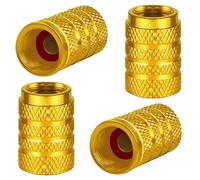 4 Pieces Bouchon Valve Pneu Voiture en Aluminium pour VW Touran | Typ 1T/GP/GP2 | Bj. 2003-2015, Protection Contre la Poussière Accessoire de Décoration de Voiture,Yellow