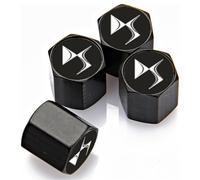 4 Pièces Bouchon Valve Pneu Voiture pour DS 4 Crossback 2015-2018, Bouchon Pneu Voiture Bouchons de Valves pour Auto Capuchons Valve,Bla-CK