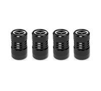 4 Pièces Bouchon Valve Pneu Voiture pour Mazda 2 III Sedan(DL) 2019-2022, Bouchon Pneu Voiture Bouchons de Valves pour Auto Capuchons Valve,Bla-CK
