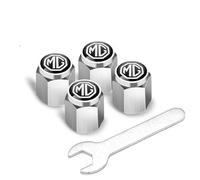 4 Pièces Bouchon Valve Pneu Voiture pour MG Comet EV 2023-, Couvre-Valve Capuchon Anti Poussière Couverture Protection Pneu Accessoire,Silver