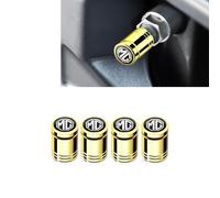4 pièces Bouchon Valve Pneu Voiture pour MG Marvel R 2021-, Capuchon de Valve Auto Résistant à la Corrosion Bouchon de Voiture,Gold