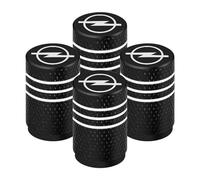 4 Pièces Bouchon Valve Pneu Voiture pour Opel Combo E X19 I 2018-2025, Bouchons de Tige de Valve de Pneu en Aluminium Accessoire Anti-poussière,Black