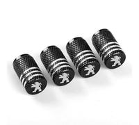 4 Pièces Bouchon Valve Pneu Voiture pour Peu-geot 206 207 307 308 3008 4008 5008 GT-Line, Bouchon Pneu Voiture Bouchons de Valves pour Auto Capuchons Valve,Bla-CK
