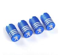 4 Pièces Bouchon Valve Pneu Voiture pour Peu-geot 3008 1I 2016-2020 2020-2023 2023-, Bouchon Pneu Voiture Bouchons de Valves pour Auto Capuchons Valve,Blue