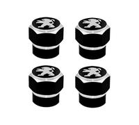 4 Pièces Bouchon Valve Pneu Voiture pour Peugeot 208 e208 GT GT Line 2020-2023 2021 2022, Bouchons Anti-poussière de Pneu de Voiture Couvre-Valve Voitures,BL-ack