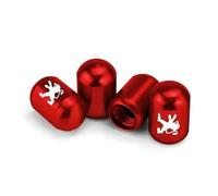 4 Pièces Bouchon Valve Pneu Voiture pour Peugeot 208 e208 GT GT Line 2020-2023 2021 2022, Bouchons Anti-poussière de Pneu de Voiture Couvre-Valve Voitures,Red