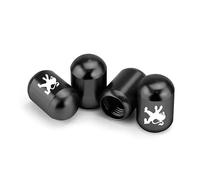 4 Pièces Bouchon Valve Pneu Voiture pour Peugeot 208 e208 GT GT Line 2020-2023 2021 2022, Bouchons Anti-poussière de Pneu de Voiture Couvre-Valve Voitures,BL-ack