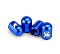 4 Pièces Bouchon Valve Pneu Voiture pour Peugeot 308 SW II 2013-2017, Bouchons Anti-poussière de Pneu de Voiture Couvre-Valve Voitures,Blue