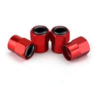 4 Pieces Bouchon Valve Pneu Voiture pour Range Rover Evoque/Range Rover Sport/Range Rover Velar, Universel 13x8MM Couvre-Valve Pneu Port d'air Couverture Pneu Valve Caps Accessoires,E Red