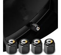 4 Pieces Bouchon Valve Pneu Voiture pour Smart Forfour 453 2015-2019, Capuchons de Valve Anti Poussière Couverture Résistant à la Corrosion Couvre,Black