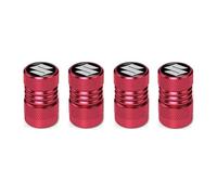 4 Pièces Bouchon Valve Pneu Voiture pour Suzuki S-Cross III 2021-, Bouchon Pneu Voiture Bouchons de Valves pour Auto Capuchons Valve,Red