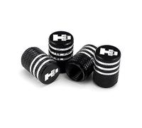4 Pièces Bouchon Valve Pneu Voiture,Résistant Corrosion Métal Bouchons Valve Voiture avec Logo,pour Hummer H3 Alto Across Lgnis Solio Grand,Anti PoussièRe Antivol