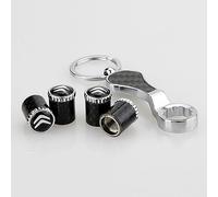 4 Pièces Bouchon Valve Pneu Voiture,Résistant Corrosion Métal Bouchons Valve Voiture avec Logo,pour Citroen Alto Across Lgnis Solio Grand,Anti PoussièRe Antivol