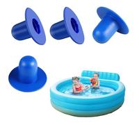 4 Pièces Bouchons de Piscine, Bouchon Piscine, Bouchon Vidange Piscine, Bouchon Spa, Bouchons Muraux pour Piscine, Trou de Crépine, Pompe de Filtre Bouchon de Vidange, Compatible Intex et Bestway