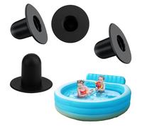 4 Pièces Bouchons de Piscine, Bouchon Piscine, Bouchon Vidange Piscine, Bouchon Spa, Bouchons Muraux pour Piscine, Trou de Crépine, Pompe de Filtre Bouchon de Vidange, Compatible Intex et Bestway