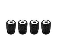4 Pièces Bouchons de Valve de Pneu de Voiture pour Smart 451 Brabus Smart 453 Fortwo Forfour, Valve de Voiture Anti-PoussièRe Résistant à la Corrosion Bouchon Valve Voiture,A Black