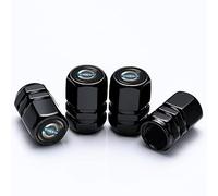 4 Pièces Bouchons de Valve de Pneu de Voiture pour Volvo XC60 S40 S60 S90 XC40 XC90 Voiture en Alliage d'aluminium extérieur Cache-poussière pour Valve de Roue,Black