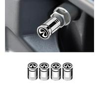 4 Pieces Bouchons De Valve De Pneu pour Infiniti Q30 2020 2021 2022 2023 2024 2025 H15, Bouchon De Valve Voiture, Bouchon Valve Pneu Voiture avec Joint D'éTanchéIté, Anti-PoussièRe,B