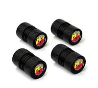 4 Pièces Bouchons de Valve de Voiture pour Abarth 500 2008-2015,Capuchon de Valve de Pneu,Capuchon Antipoussière,Valve Protection Accessoire,Antipoussière