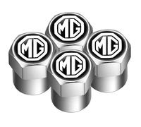 4 Pièces Bouchons de Valve de Voiture pour MG Motoren ZS GS MG5 MG3 MG4 MG6 MG7,Capuchon de Valve de Pneu,Capuchon Antipoussière,Valve Protection Accessoire,Antipoussière,C