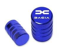 4 Pièces Bouchons de Valve pour Dacia Duster Extreme Spring, Capuchons de Tige de Pneu Anti-Poussière Accessoires Voiture,Blue