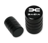 4 Pièces Bouchons de Valve pour Dacia Duster Extreme Spring, Capuchons de Tige de Pneu Anti-Poussière Accessoires Voiture,Black