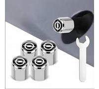 4 Pièces Bouchons de Valve pour Opel Astra Sports Tourer K B16 I 2015-2021, Couvercle Tige Métal Antivol Accessoires avec Joint D'étanchéité,Silver