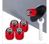 4 Pièces Bouchons de Valve pour Opel Mokka X 2 SUV 2017-2020, Couvercle Tige Métal Antivol Accessoires avec Joint D'étanchéité,Red