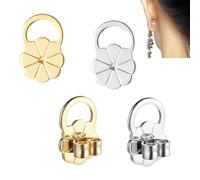 4 Pièces Boucle d'oreille Magique Supports Hypoallergéniques Earring Backs Lifters Fermoir Boucles d'oreilles pour Femmes