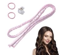 4 Pièces Boudin Cheveux Boucle Sans Chaleur,Gros Bigoudis Heatless Hair Curlers,Boucles Boucleur de Mousse,Coiffure Bandeaux Boucleme,Bigoudi Barre Boucler,Court et Long,pour Femmes (Rose, Moyen)