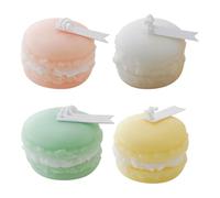 4 Pièces Bougie Parfumée au Macaron, Bougies Fantaisie, Mini