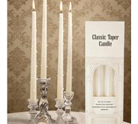 4 pièces Bougies sans fumée de style européen avec tiges de perles de 25 cm, diamètre de 2,2 cm/0,86 pouce, convient pour la décoration de la maison, les fêtes, la décoration de la table à manger, les