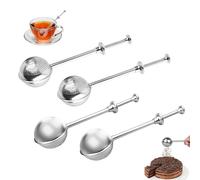 4 Pièces Boule à Thé, Infuseur a The Acier Inoxydable, Filtre à Thé, Long Manche Pour Tasse, Cuillere a The Infuseur pour Épices, Tisane, Maté en Vrac