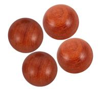 4 Pièces Boule de Massage Manuelle en Bois Marron
