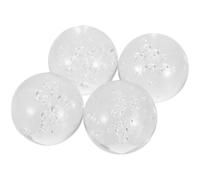 4 Pièces Boule de Verre en Cristal, Décoration, Noël | Ornement Léger et Compact, Style Créatif Élégant, Pose Facile sur Bases Décoratives, Accessoire Portable pour Passionnés