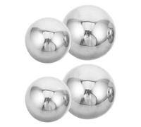 4 Pièces Boule Flottante en Acier Inoxydable, Argenté, 2 Tailles | Finition Miroir Réfléchissante, pour Bassin et Piscine, Protège Poissons et Plantes Aquatiques