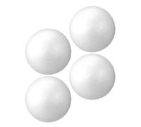 4 Pièces Boule Ronde en Mousse Blanche 15cm pour Projets Créatifs | Support Solide, Légère et Portable, pour Mariage, Vitrine, Décor Photo, Loisirs Créatifs