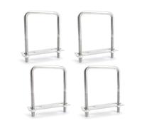 4 Pièces Boulon en U M8, Boulons en U 70 X 110 mm en Acier Inoxydable, M8 Boulon Carré en U avec 8 Écrous et 4 Plaque de Cadre, pour Jardin, Plomberie, Installation Solaire Fixe 0XBIT