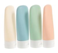 4 Pièces Bouteilles de Voyage Rechargeables Lot de Contenants Cosmétiques Étanches Sac de Rangement pour Toilettes et Produits de Personnels