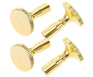 4 Pièces Bouton D’interrupteur Métallique E26 | Remplacement pour Douille de Lampe, Contrôle Fiable, Couleur Or, Usage sur Lampadaire Extérieur sur Pied