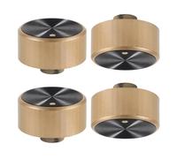 4 Pièces Bouton de Commande Rotatif Plastique Or Axe | Contrôle Précis, Surface Antidérapante Texturée, Installation Facile, Haute Résistance à Déformation
