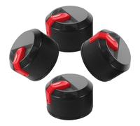 4 Pièces Bouton de Cuisinière à Gaz 58mm Noir, Poignée Antidérapante | Plastique Renforcé, Noyau Intérieur de 0,80cm, Surface Lisse, Réglage Précis, Réparation D’appareil Cuisine
