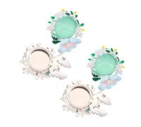 4 Pièces Boutons de Manchette en Forme de Tulipes Artisanat Émaillé Couvre Boutons à Floral Élégant Accessoires pour Chemises Habillées Boutons de Manchette de Robe en Alliage pour Femmes