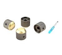 4 Pièces Boutons de Volume Guitare Basse en Métal Or