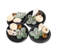 4 Pièces Boutons Décoratifs Ronds à 4 Trous, Fleurs Cristal, Noir | Bois et Plastique, Légers et Respirants, pour Chemise, Cardigan, Coussins, Tricot, Couture Créative