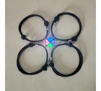 4 pièces Bracelets trèfle à quatre feuilles fluorescents, convient pour offrir à des amis, sœurs, frères, couples, montrant l'amour même dans le noir, bracelets tressés noirs, cadeau d'été pour les da
