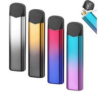 4 pièces Briquet électronique : Briquet électrique coupe-vent avec USB, allumage double face, briquet tempête sans flamme, briquet tempête rechargeable à arc électrique (sans gaz)