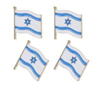 4 Pièces Broche Drapeau D’israël en Métal, Insigne Élégant