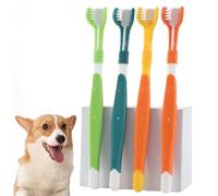 4 Pièces Brosse a Dent pour Chien, Brosse à dents pour Chat, Brosse à dents pour animaux de compagnie pour Nettoyage et Soin des Dents du Chien pour Animal Chiens et Chat Améliore l'hygiène Buccale